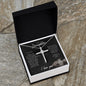 TO MY DAUGHTER DEAR GOD PRAYER CZ CROSS NECKLACE