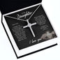 TO MY DAUGHTER DEAR GOD PRAYER CZ CROSS NECKLACE