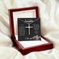 TO MY DAUGHTER DEAR GOD PRAYER CZ CROSS NECKLACE