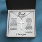 DAD, YOU'RE THE BEST STAINLESS STEEL CROSS NECKLACE W/BALL CHAIN & MC