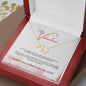 VALENTINE EVERLASTING LOVE DOUBLE HEART SOLID GOLD NECKLACE