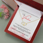 VALENTINE EVERLASTING LOVE DOUBLE HEART SOLID GOLD NECKLACE