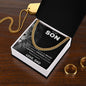TO MY SON CUBAN LINK NECKLACE, SON BIRTHDAY GIFT, SON CHRISTMAS GIFT