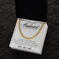 TO MY HUSBAND CUBAN LINK NECKLACE, ROMANTIC VALENTINES DAY GIFT FOR HUSBAND, HUSBAND'S BIRTHDAY GIFT