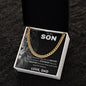 TO MY SON CUBAN LINK NECKLACE, SON BIRTHDAY GIFT, SON CHRISTMAS GIFT