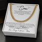 TO MY SON CUBAN LINK CHAIN, BIRTHDAY GIFT, CHRISTMAS GIFT