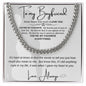 TO MY BOYFRIEND CUBAN LINK NECKLACE, BIRTHDAY GIFT, VALENTINE GIFT