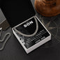 TO MY SON CUBAN LINK NECKLACE, SON BIRTHDAY GIFT, SON CHRISTMAS GIFT