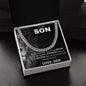 TO MY SON CUBAN LINK NECKLACE, SON BIRTHDAY GIFT, SON CHRISTMAS GIFT