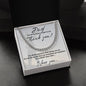 DAD, THANK YOU CUBAN LINK NECKLACE, BIRTHDAY GIFT, CHRISTMAS GIFT, SPECIAL OCCASION GIFT