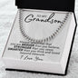 TO MY GRANDSON CUBAN LINK CHAIN, CHRISTMAS GIFT, GRADUATION GIFT, BIRTHDAY GIFT