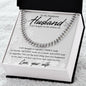 TO MY HUSBAND CUBAN LINK NECKLACE, ROMANTIC VALENTINES DAY GIFT FOR HUSBAND, HUSBAND'S BIRTHDAY GIFT