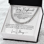 TO MY BOYFRIEND CUBAN LINK NECKLACE, BIRTHDAY GIFT, VALENTINE GIFT