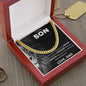 TO MY SON CUBAN LINK NECKLACE, SON BIRTHDAY GIFT, SON CHRISTMAS GIFT