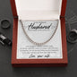 TO MY HUSBAND CUBAN LINK NECKLACE, ROMANTIC VALENTINES DAY GIFT FOR HUSBAND, HUSBAND'S BIRTHDAY GIFT