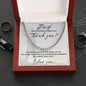 DAD, THANK YOU CUBAN LINK NECKLACE, BIRTHDAY GIFT, CHRISTMAS GIFT, SPECIAL OCCASION GIFT