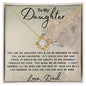 TO MY DAUGHTER LOVE KNOT NECKLACE
