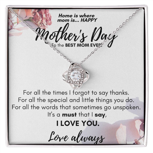 MOTHER'S DAY LOVE KNOT NECKLACE