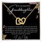TO MY BEAUTIFUL GRANDDAUGHTER INTERLOCKING HEARTS NECKLACE