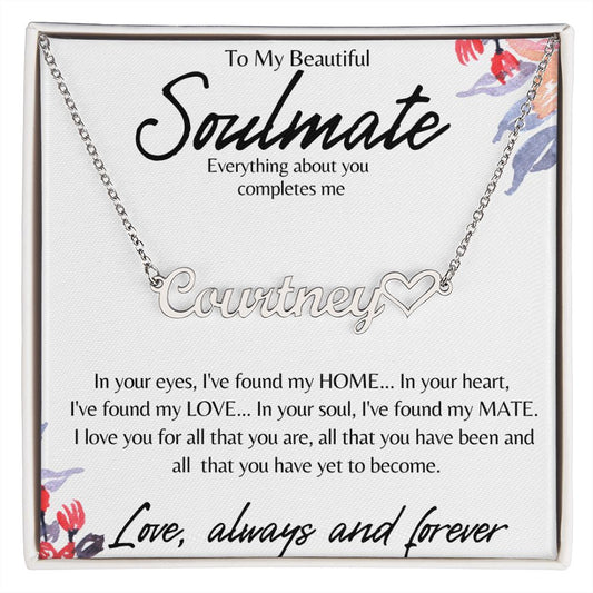 SOULMATE NAME NECKLACE & HEART