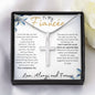 To My Fiancée Cross Necklace, Fiancée Valentine Gift, Birthday Gift