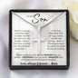 TO MY SON STAINLESS STEEL CROSS NECKLACE