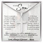 TO MY SON STAINLESS STEEL CROSS NECKLACE