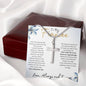 To My Fiancée Cross Necklace, Fiancée Valentine Gift, Birthday Gift