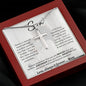 TO MY SON STAINLESS STEEL CROSS NECKLACE