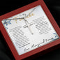 To My Fiancée Cross Necklace, Fiancée Valentine Gift, Birthday Gift
