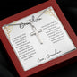 TO MY GRANDSON STAINLESS STEEL CROSS NECKLACE W/BALL CHAIN & MC, BIRTHDAY GIFT, CHRISTMAS GIFT, GRADUATION GIFT