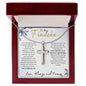 To My Fiancée Cross Necklace, Fiancée Valentine Gift, Birthday Gift