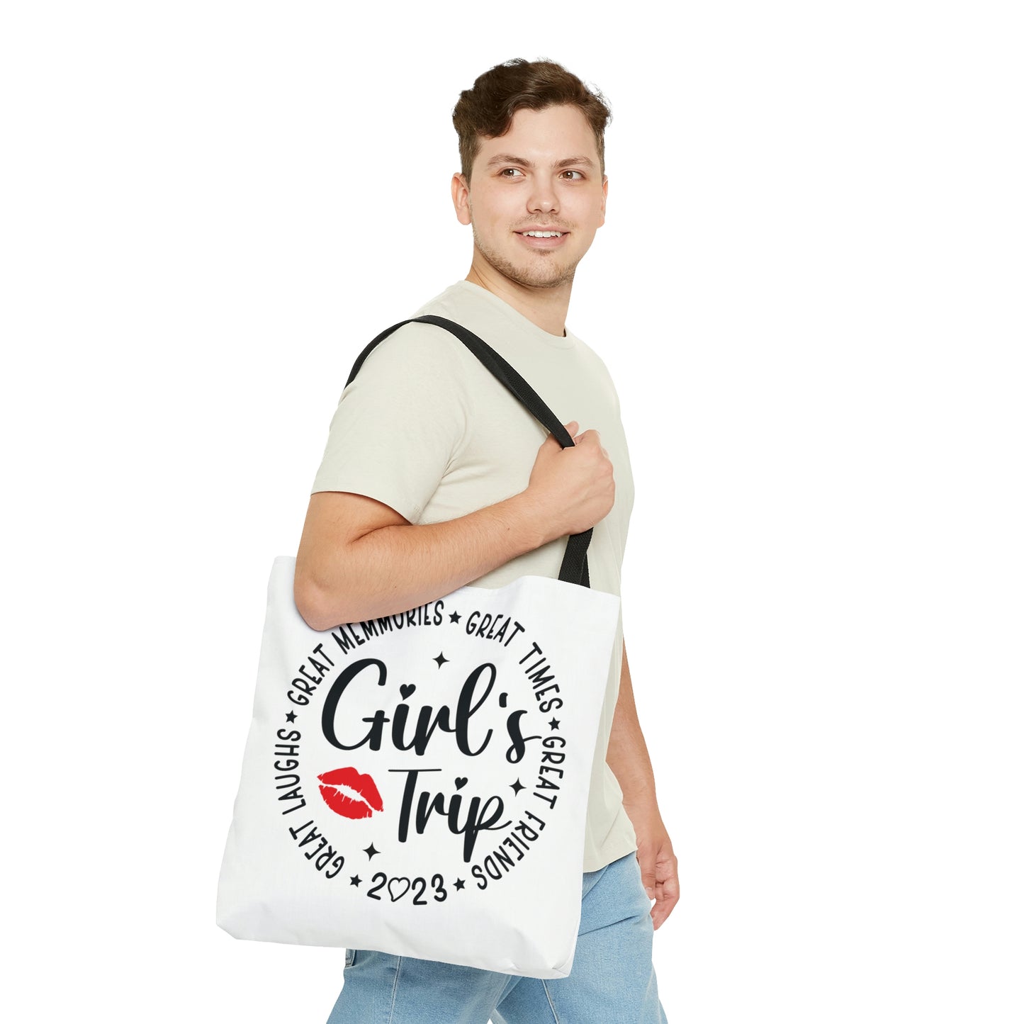 GIRLS TRIP, GREAT MEMORIES, LAUGHS TOTE BAG