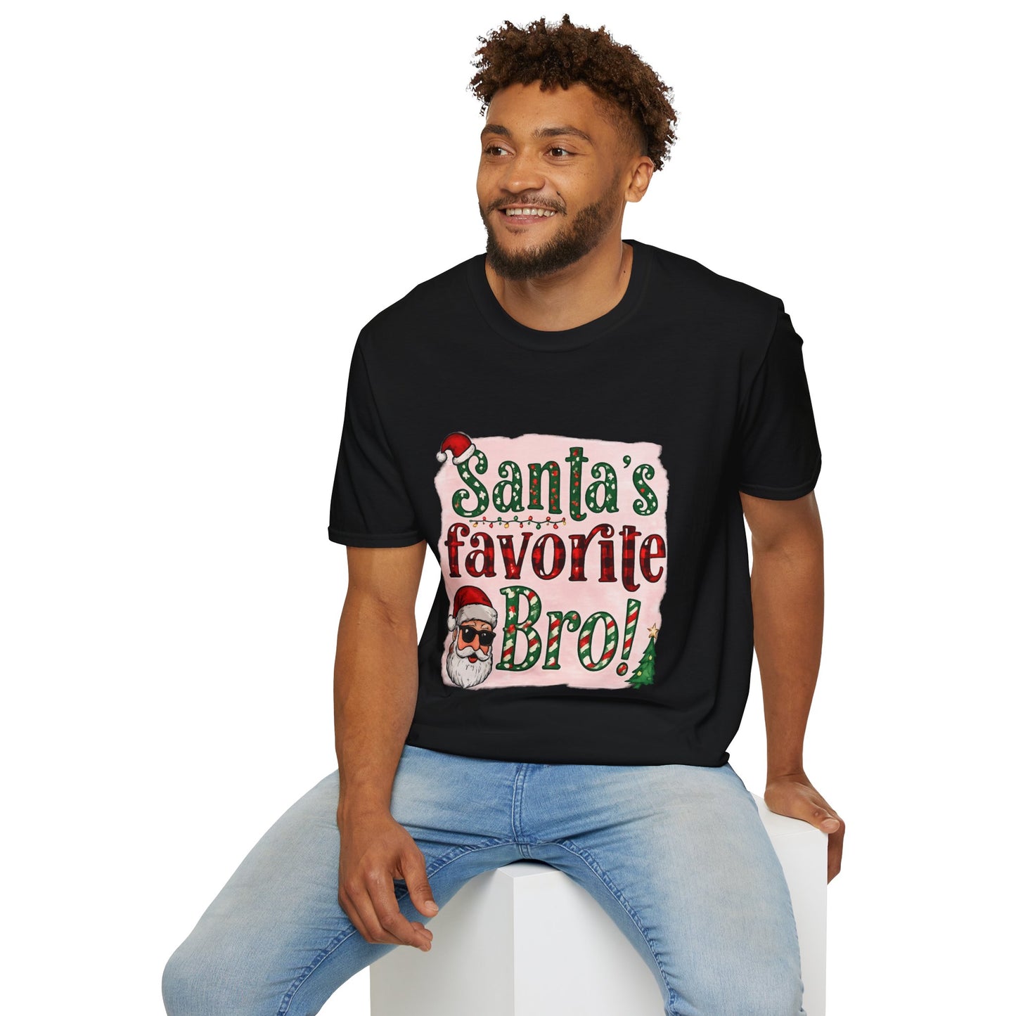 SANTA'S FAVORITE BRO CHRISTMAS T-SHIRT