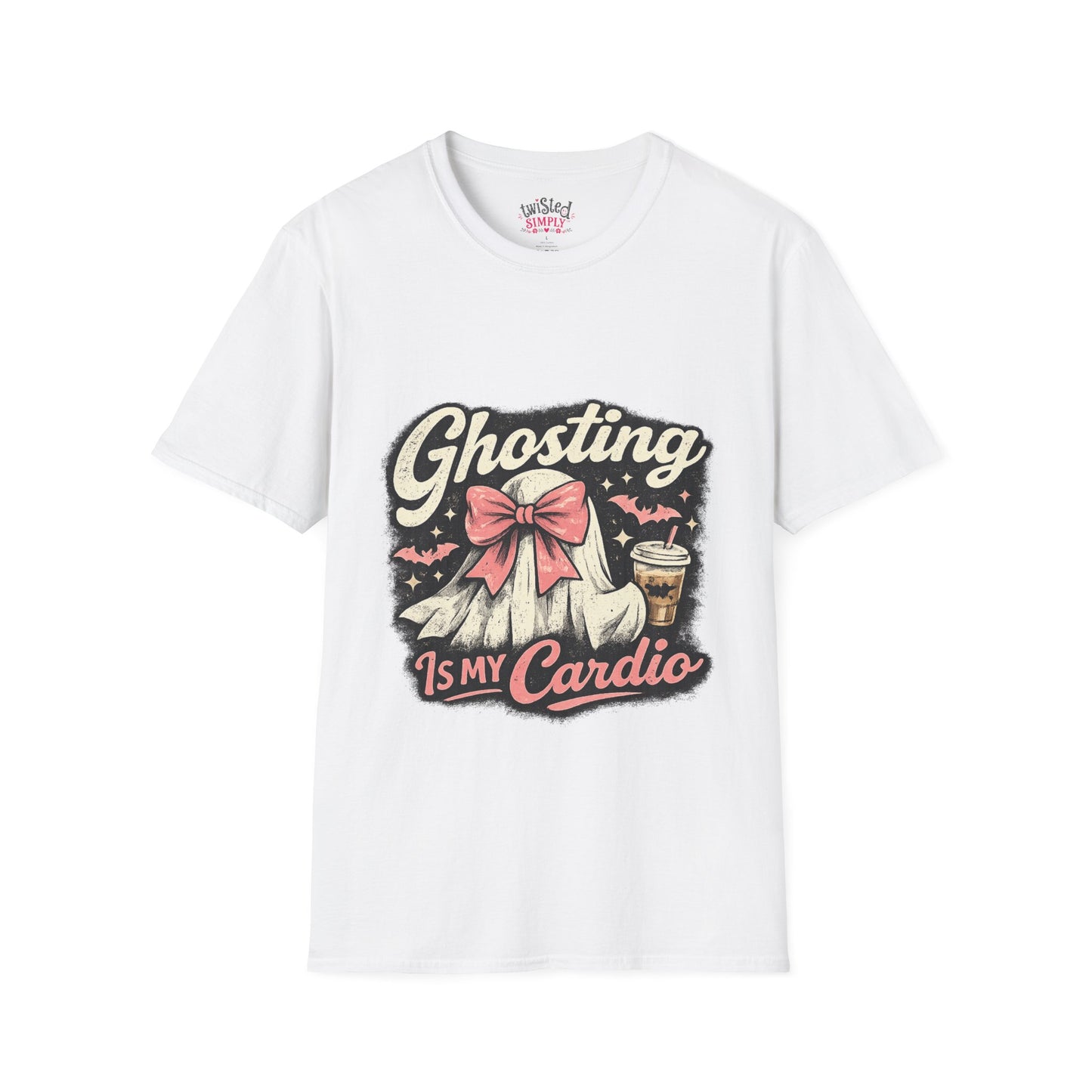 GHOSTING IS MY CARDIO T-SHIRT — CUTE RETRO GHOST HALLOWEEN TEE