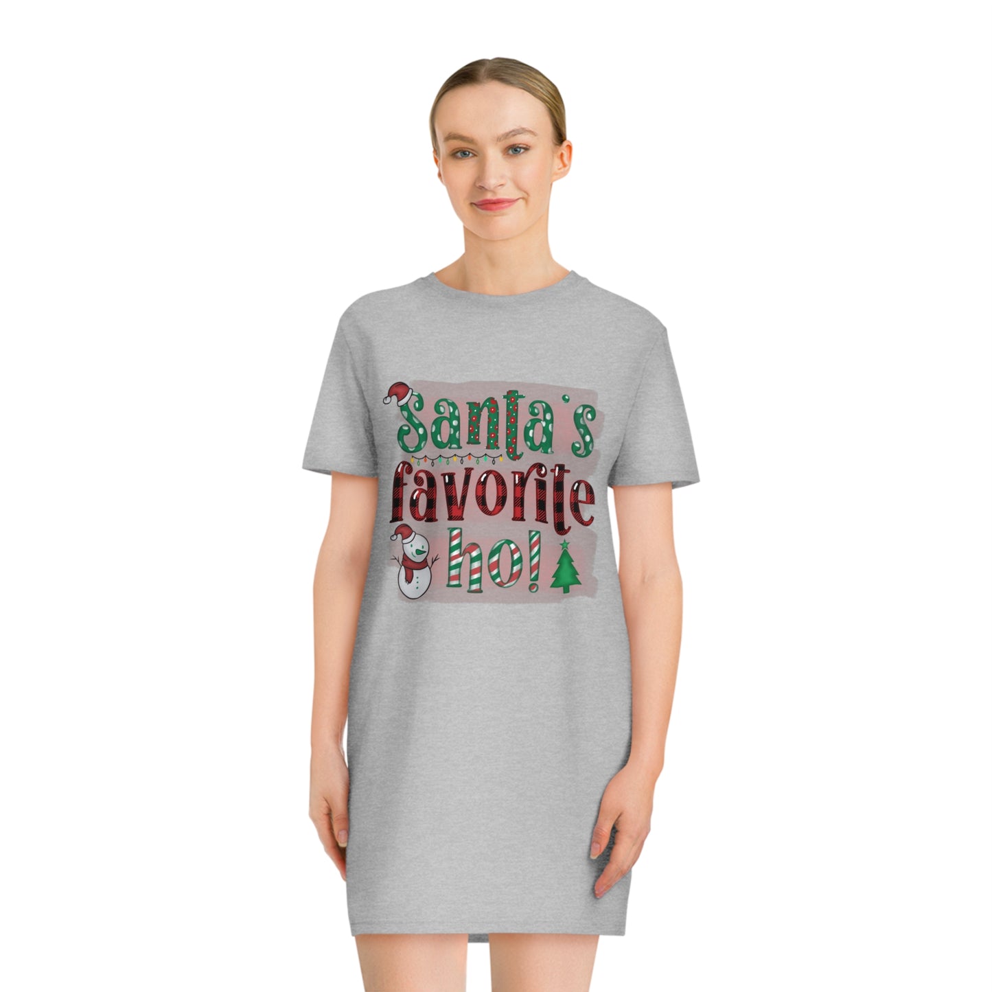 SANTA'S FAVORITE HO! T-SHIRT DRESS - SLEEPWEAR - LOUNGE DRESS