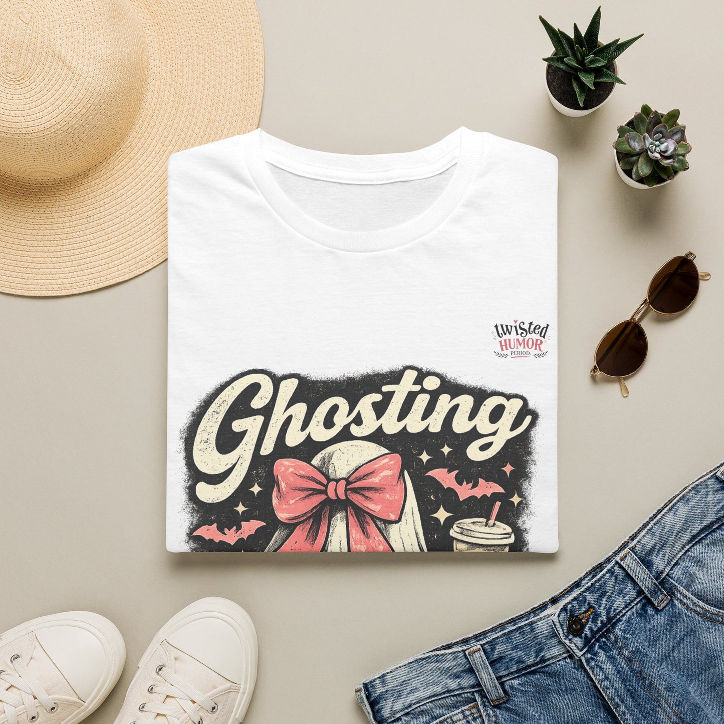 Ghosting Is My Cardio T-Shirt — Cute Retro Ghost Halloween Tee