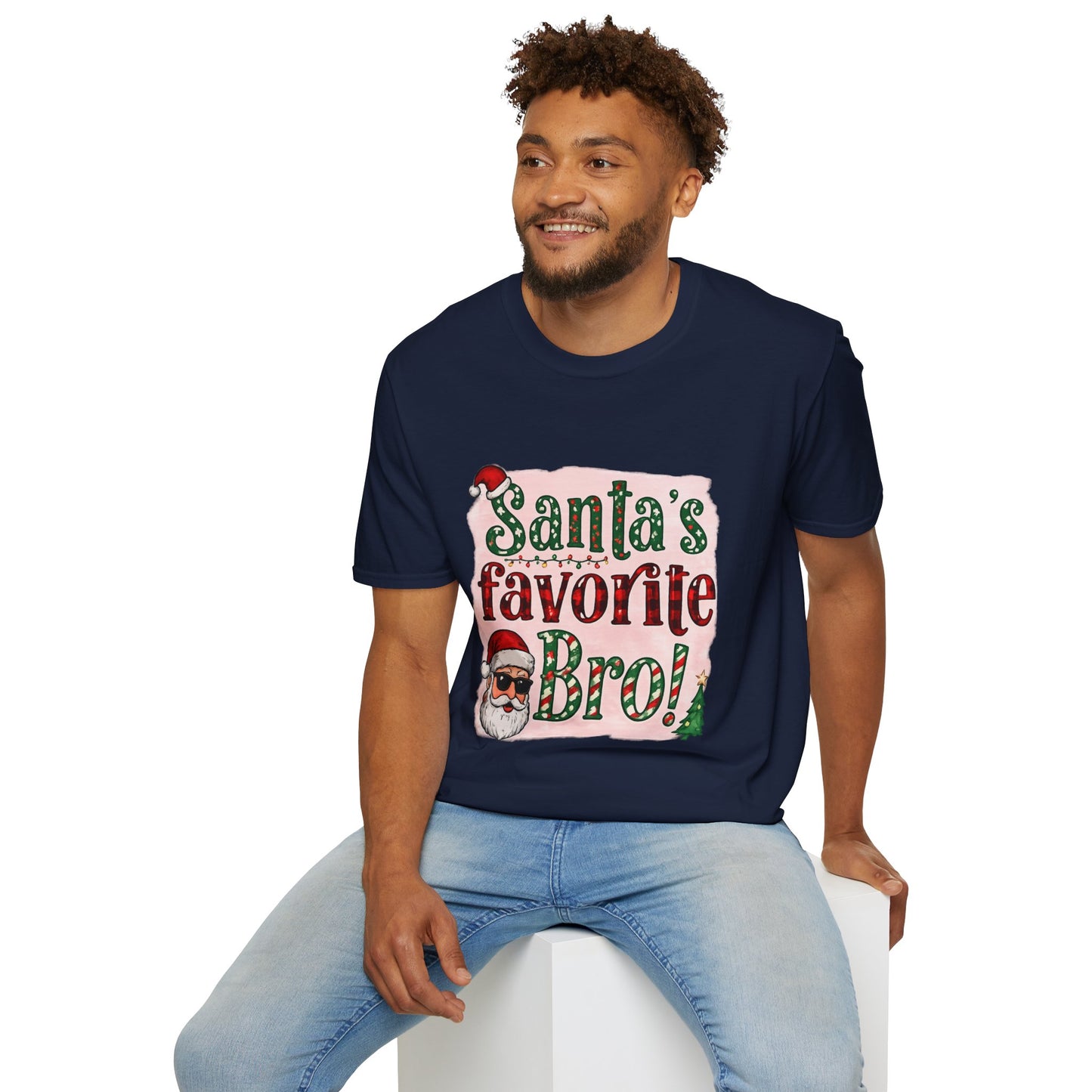 SANTA'S FAVORITE BRO CHRISTMAS T-SHIRT