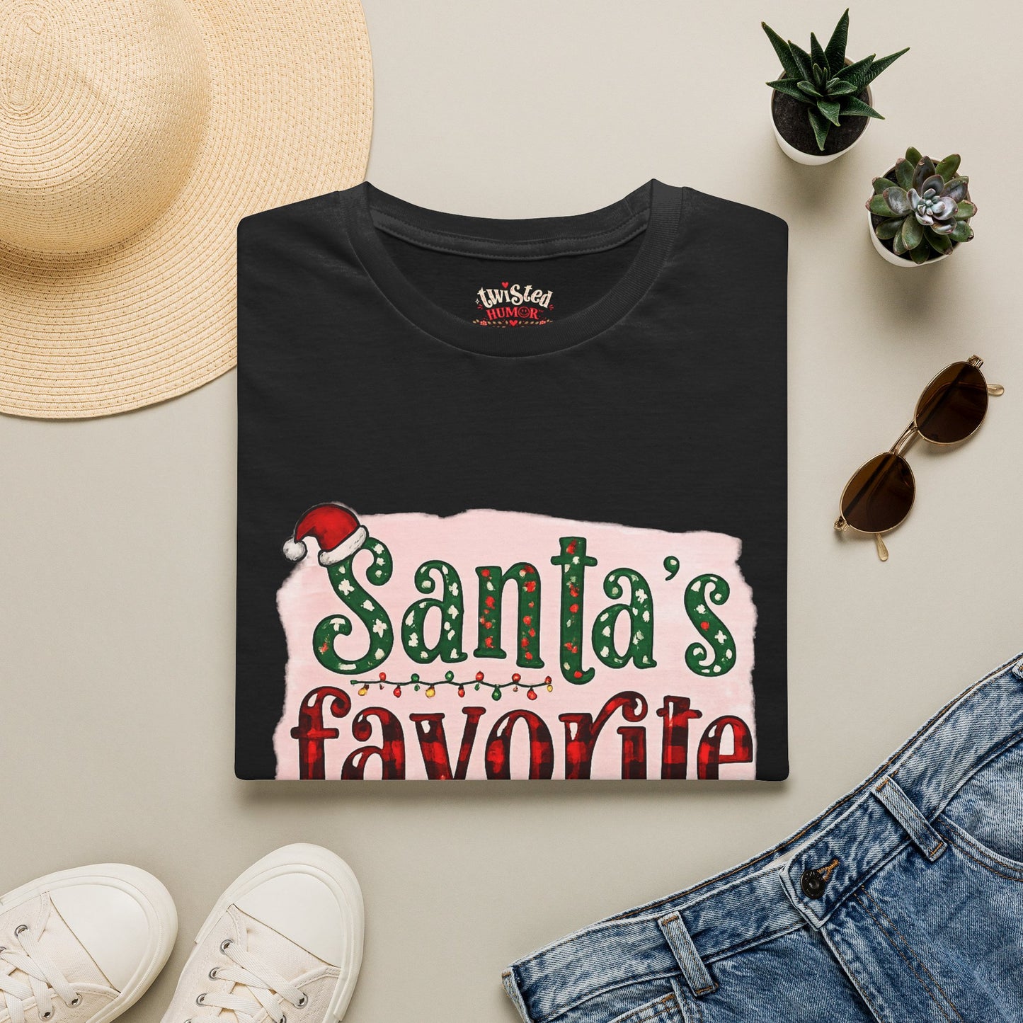 SANTA'S FAVORITE BRO CHRISTMAS T-SHIRT