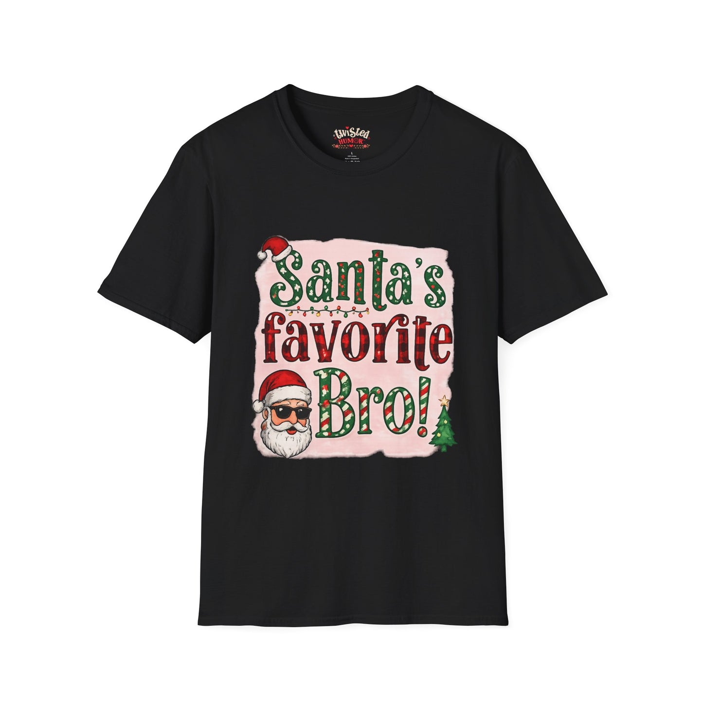 SANTA'S FAVORITE BRO CHRISTMAS T-SHIRT