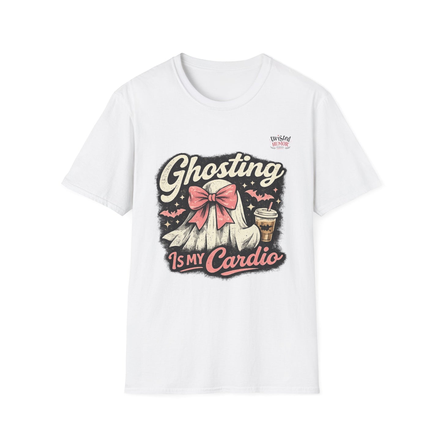 Ghosting Is My Cardio T-Shirt — Cute Retro Ghost Halloween Tee