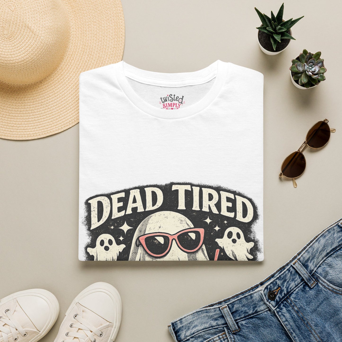 DEAD TIRED GHOST T-SHIRT — "STILL FABULOUS" VINTAGE HALLOWEEN TEE