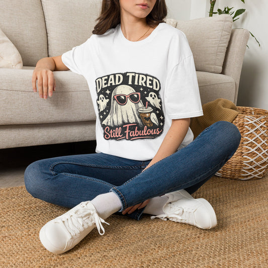 DEAD TIRED GHOST T-SHIRT — "STILL FABULOUS" VINTAGE HALLOWEEN TEE