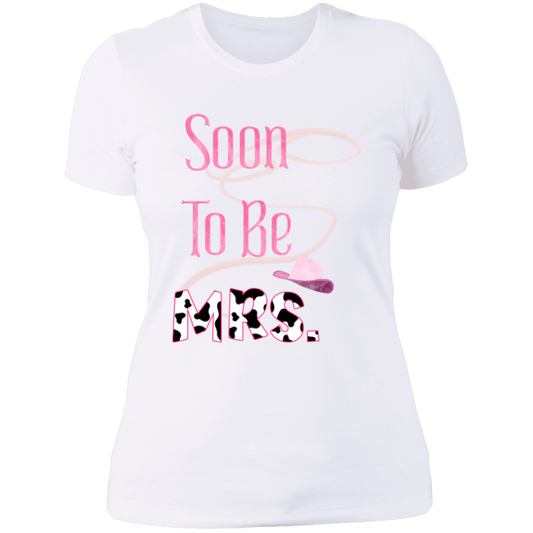SOON TO BE MRS COW PRINT T-SHIRT
