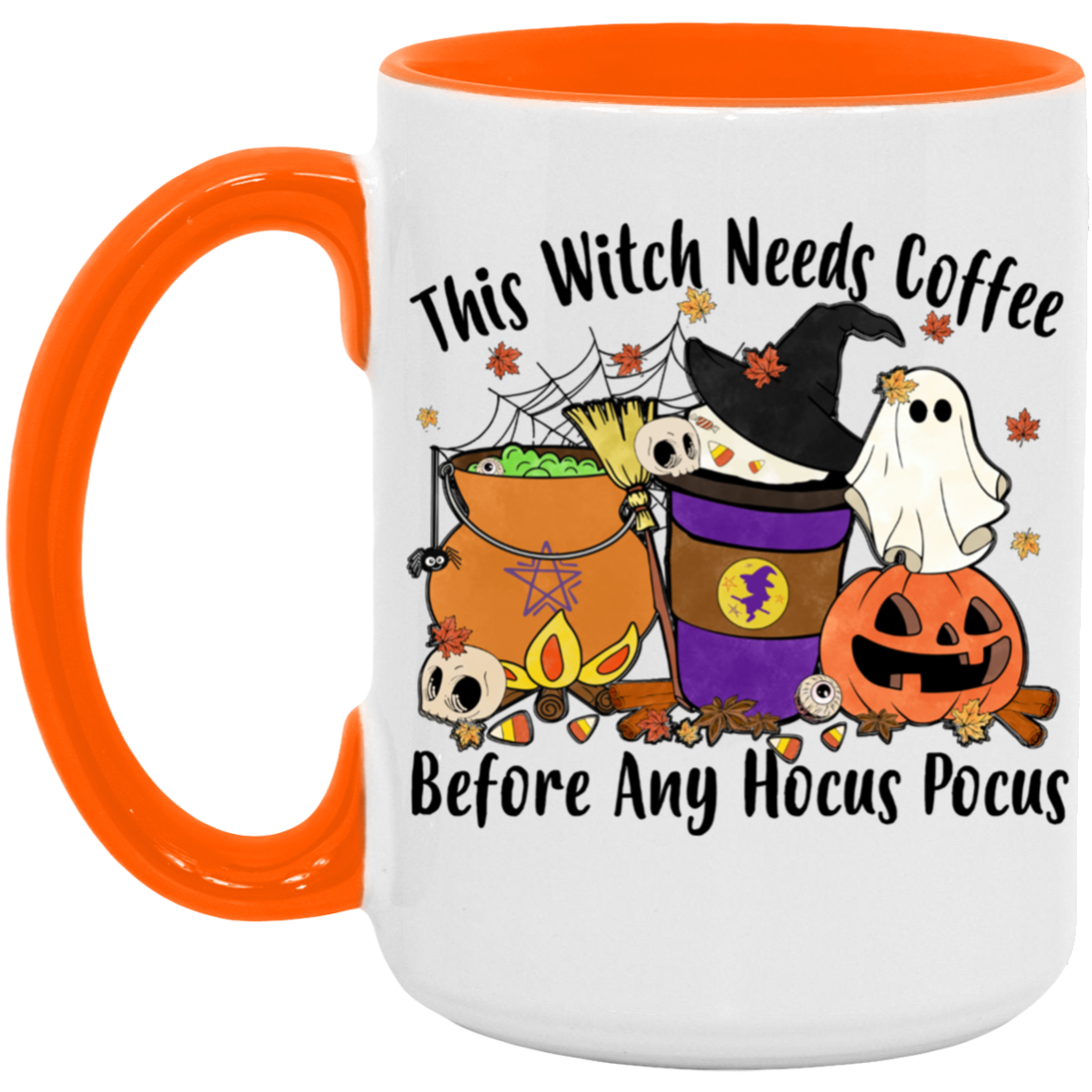 THIS WITCH NEEDS COFFEE 15oz. ACCENT MUG