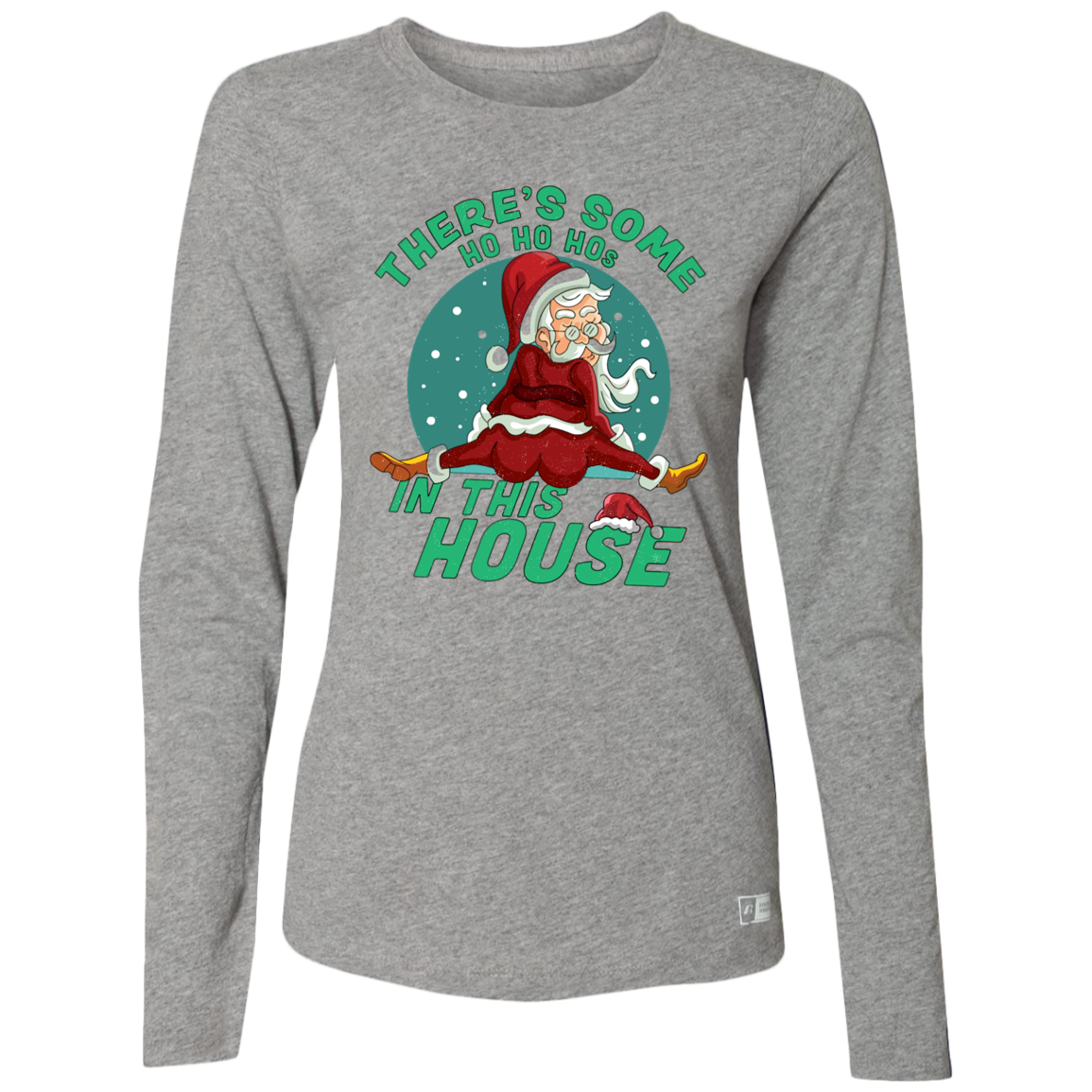 THERE'S SOME HO HO HO'S IN THIS HOUSE ESSENTIAL DRI-POWER LONG SLEEVE T-SHIRT