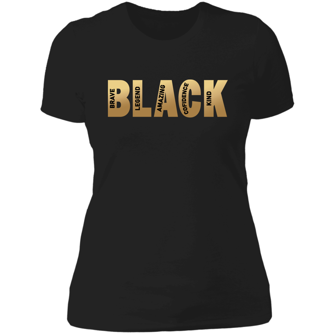 BLACK LADIES BOYFRIEND T-SHIRT