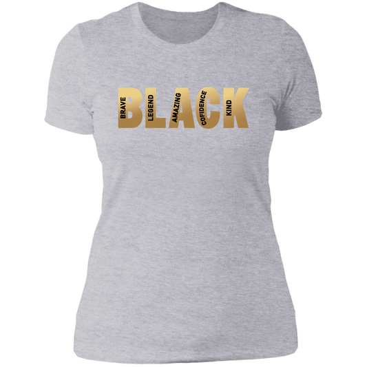 BLACK LADIES BOYFRIEND T-SHIRT