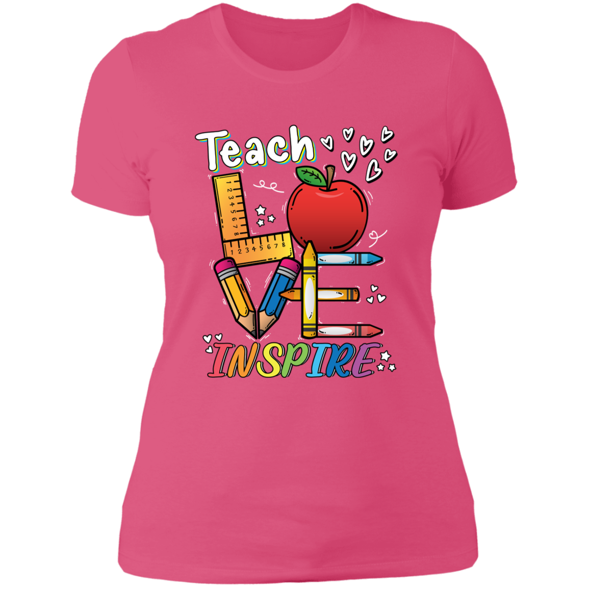 TEACH LOVE INSPIRE LADIES BOYFRIEND T-SHIRT