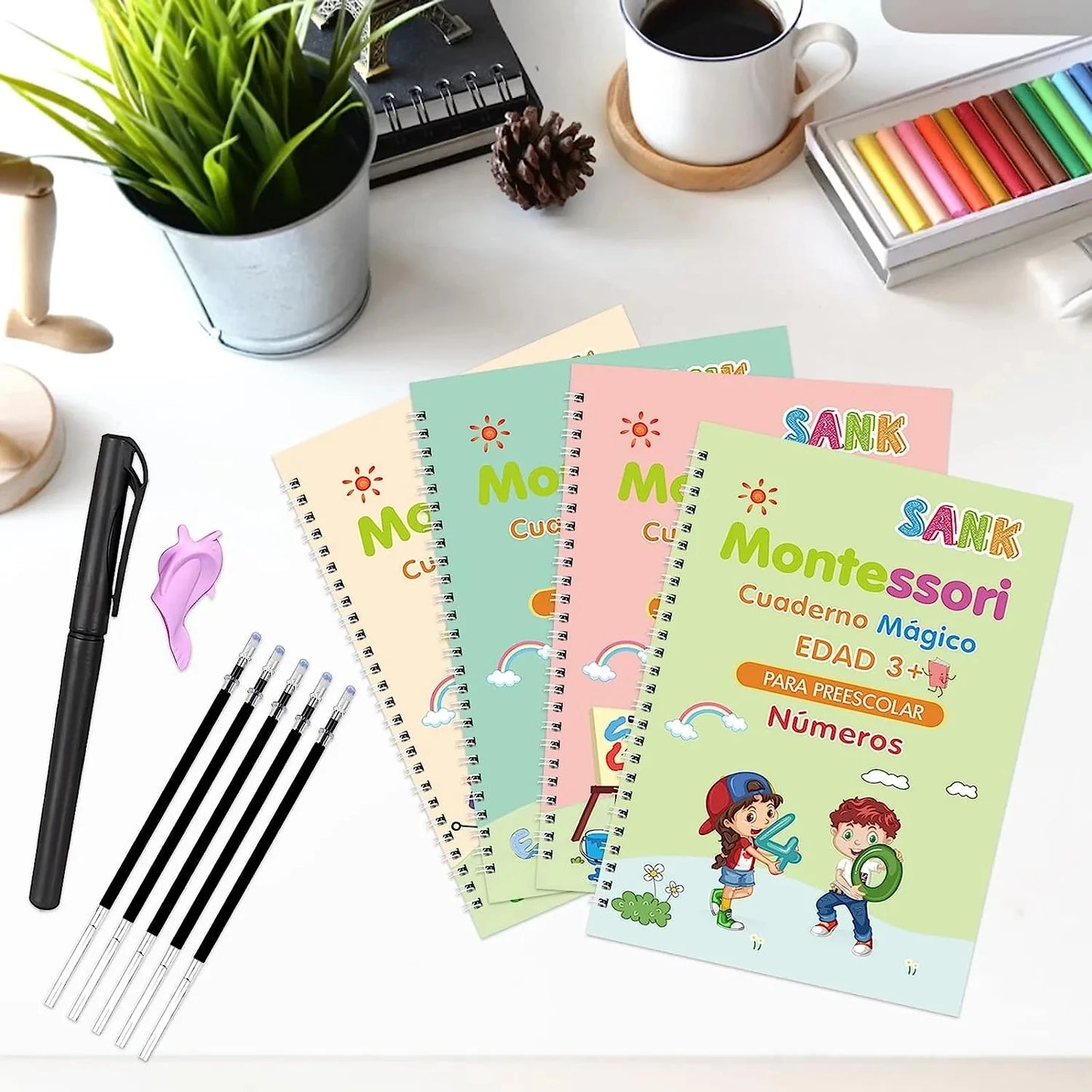 TRACE & LEARN™ MONTESSORI-INSPIRED REUSABLE WORKBOOK SET